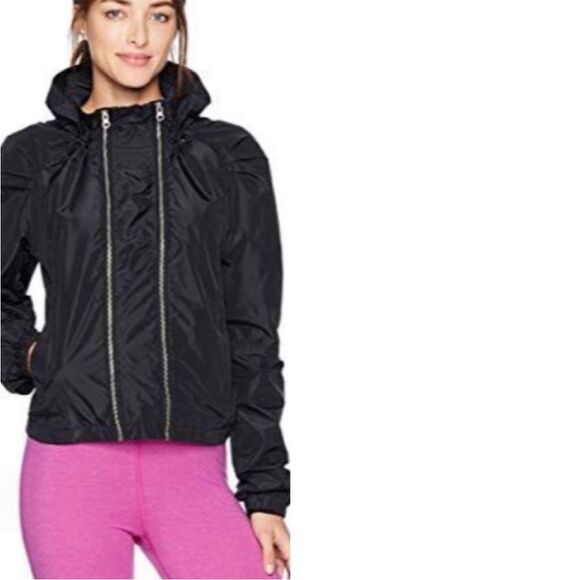 Adidas by Stella McCartney Double Zipper Cinched Neck Jacket in Black M - Picture 1 of 15